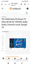 Smart TV 55" tcl 4k hdr