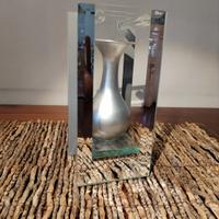 Vaso di Design Svedese Vetro e Specchio Molato