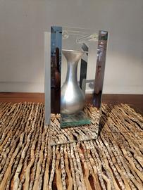 Vaso di Design Svedese Vetro e Specchio Molato