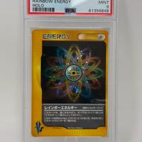 Carta pokemon PSA 9 raimbow energy jap HOLO v