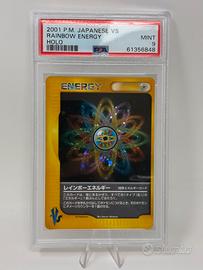 Carta pokemon PSA 9 raimbow energy jap HOLO v