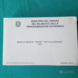 Serie divisionale moneta lira 2000 proof