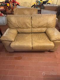 Divano e poltrona in pelle