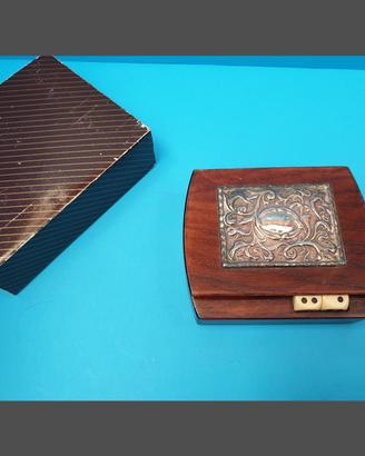 cofanetto in legno carte gioco poker