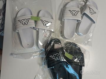 Infradito della Kappa bianca e nera 3 paia37/39/41