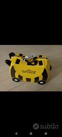Valigia cavalcabile trunki gialla e nera tema ape