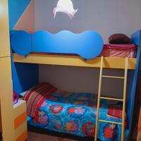 camera da letto con letto a castello