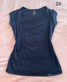 T-shirt Sportiva Decathlon Slim Blu Notte
