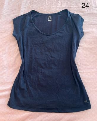 T-shirt Sportiva Decathlon Slim Blu Notte