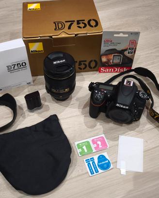Nikon D750 + NIKKOR 24‑120mm f/4 VR - Kit completo