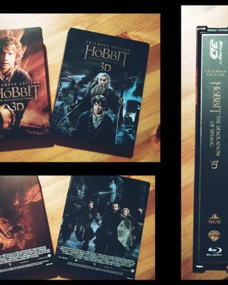 LO HOBBIT Blu Ray + Blu Ray 3D STEELBOOK