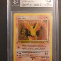 Carta Pokemon Moltres Holo Prima Edizione