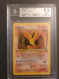 Carta Pokemon Moltres Holo Prima Edizione