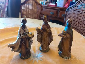 STATUINE VINTAGE PRESEPE RE MAGI