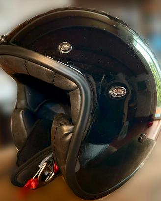 Casco Jet  nero metalflake omologato