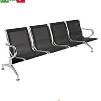 Sedie da attesa in acciaio colore nero 4 posti