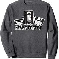 Felpa nuova Never Forget taglia L-XL retro-vintage