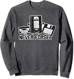 Felpa nuova Never Forget taglia L-XL retro-vintage