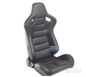 SEDILE SPORTIVO SEMI BAQUET STILE RS PELLE NERA