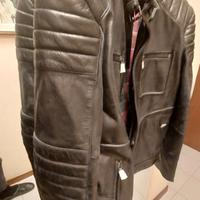 Giacca uomo vera pelle biker Colorado Denim nera