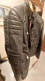 Giacca uomo vera pelle biker Colorado Denim nera