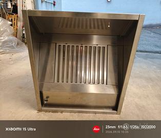 Cappa aspirante inox per cucina con filtri
