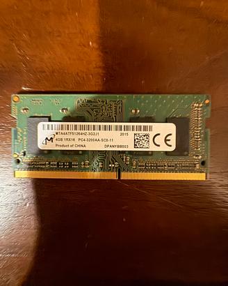 RAM DDR4 4GB Micron 3200MHz per Notebook Laptop