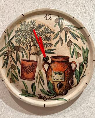 Orologio parete decoupage