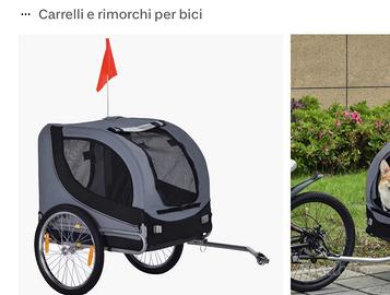 Rimorchio bici per cani