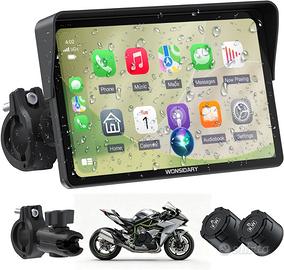 CarPlay Moto 7" Wireless con TPMS Impermeabile