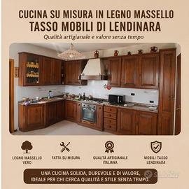 Cucina angolare con forno e frigo 