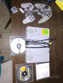 Play station 1 con 2 controller +giochi
