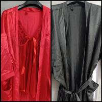 Vestaglie tipo seta eleganti rossa e nera 