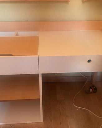 Scrivania IKEA STUVA bianca   contenitore 96x48x56