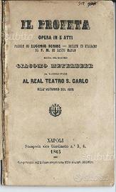 Libretti opera '800 con programma di sala