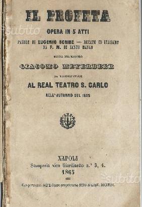 Libretti opera '800 con programma di sala
