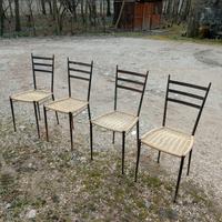 quattro sedie tipo JoPonti 