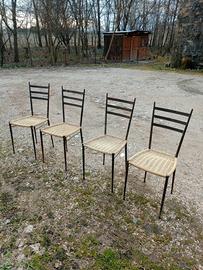 quattro sedie tipo JoPonti 