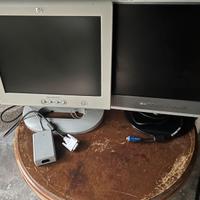 2 monitor vintage hp e lg per pc