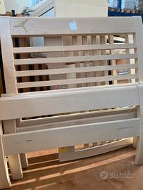 Letto singolo con rete a doghe