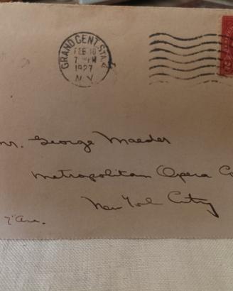 lettera autografata del 1927
