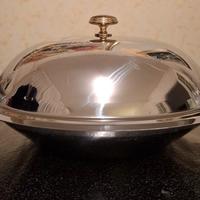 Vassoio con coperchio MSB Inox e oro 24 kt. 