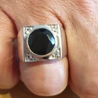 ANELLO UOMO in ARGENTO STERLING 925 con ONICE.