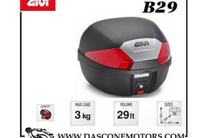 Bauletto nero goffrato con catadiottri rossi . Com