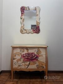 Cassettiera con specchio