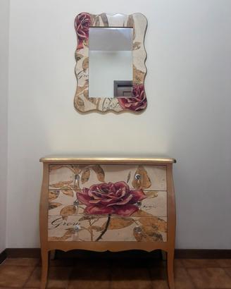 Cassettiera con specchio