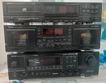 Sintoamplificatore+lettori CD e cassette DENON