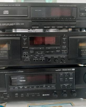 Sintoamplificatore+lettori CD e cassette DENON