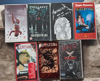 Lotto 7 VHS Metal anni 80/90 PRIME EDIZIONI !