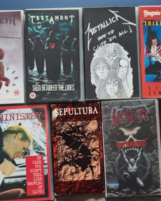 Lotto 7 VHS Metal anni 80/90 PRIME EDIZIONI !
